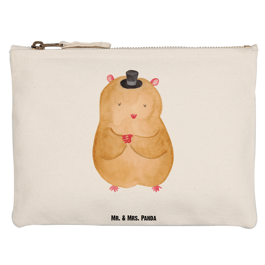 Schminktasche Hamster mit Hut Schminktasche, Kosmetiktasche, Kosmetikbeutel, Stiftemäppchen, Etui, Federmappe, Makeup, XXL, Schminketui, Kosmetiketui, Schlamperetui, Tiermotive, Gute Laune, lustige Sprüche, Tiere, Hamster, Hut, Magier, Zylinder, Zwerghamster, Zauberer, Houdini