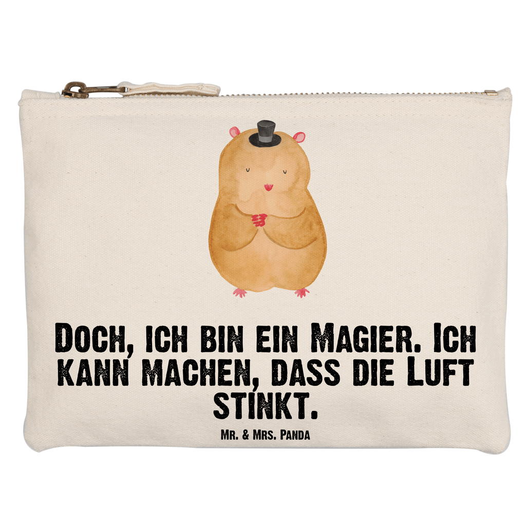 Schminktasche Hamster mit Hut Schminktasche, Kosmetiktasche, Kosmetikbeutel, Stiftemäppchen, Etui, Federmappe, Makeup, XXL, Schminketui, Kosmetiketui, Schlamperetui, Tiermotive, Gute Laune, lustige Sprüche, Tiere, Hamster, Hut, Magier, Zylinder, Zwerghamster, Zauberer, Houdini