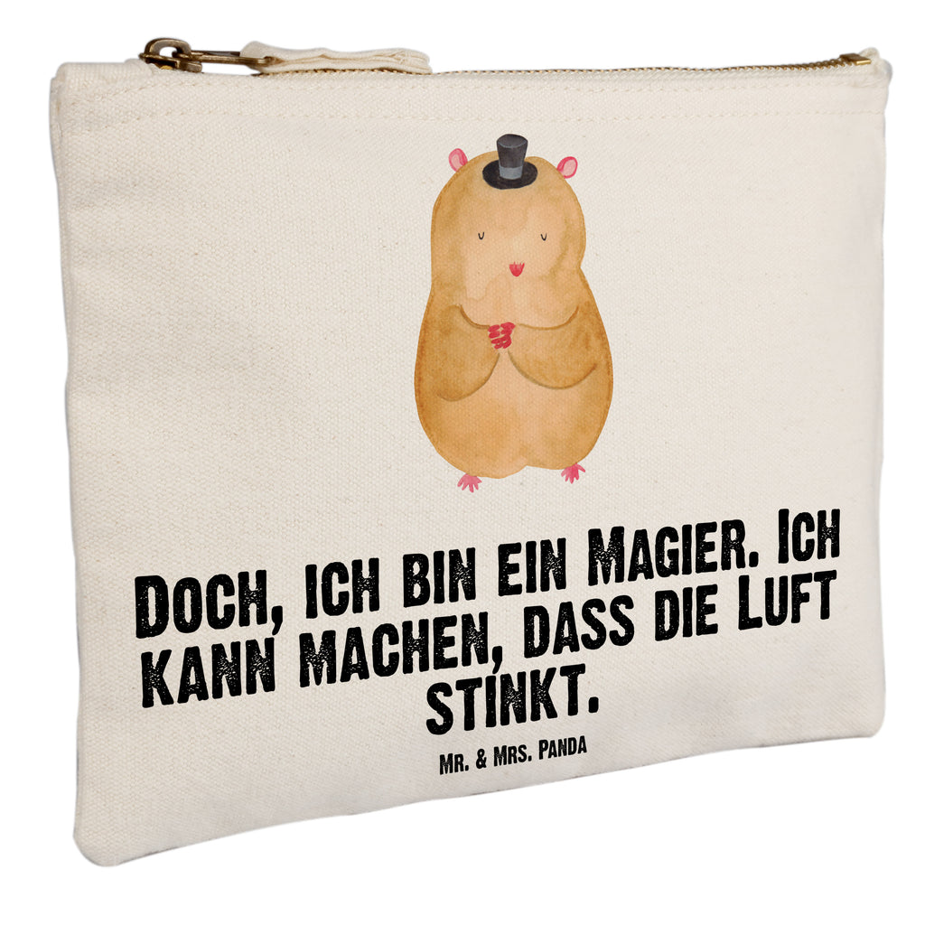 Schminktasche Hamster mit Hut Schminktasche, Kosmetiktasche, Kosmetikbeutel, Stiftemäppchen, Etui, Federmappe, Makeup, XXL, Schminketui, Kosmetiketui, Schlamperetui, Tiermotive, Gute Laune, lustige Sprüche, Tiere, Hamster, Hut, Magier, Zylinder, Zwerghamster, Zauberer, Houdini