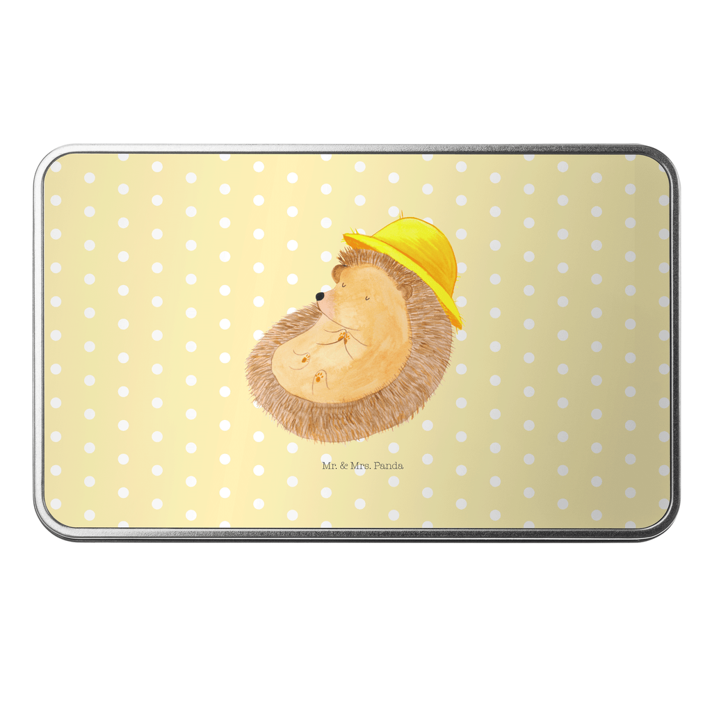 Metalldose rechteckig Igel betet Blechdose, Metalldose, Blechbox, Container, Keksdose, Vorratsdose, Vorratsbox, Döschen, Versperbox, Vesperdose, Aufbewahrungsdose, Aufbewahrungsbox, Aluminiumdose, Dose, Tiermotive, Gute Laune, lustige Sprüche, Tiere, Igel, Igel mit Hut, Sonnenhut, Gott, Amen, beten, Leben, Dankbarkeit, Dankbar sein, dankbar, genießen