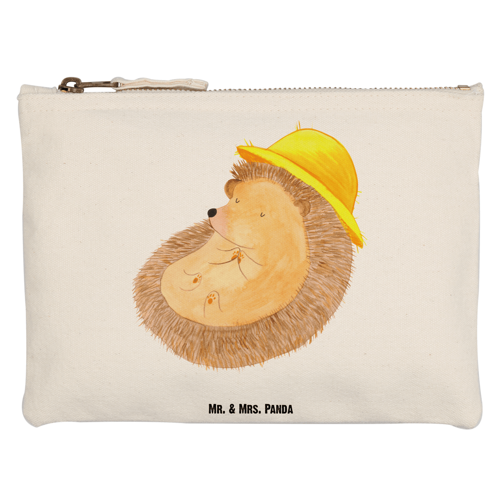 Schminktasche Igel betet Schminktasche, Kosmetiktasche, Kosmetikbeutel, Stiftemäppchen, Etui, Federmappe, Makeup, XXL, Schminketui, Kosmetiketui, Schlamperetui, Tiermotive, Gute Laune, lustige Sprüche, Tiere, Igel, Igel mit Hut, Sonnenhut, Gott, Amen, beten, Leben, Dankbarkeit, Dankbar sein, dankbar, genießen