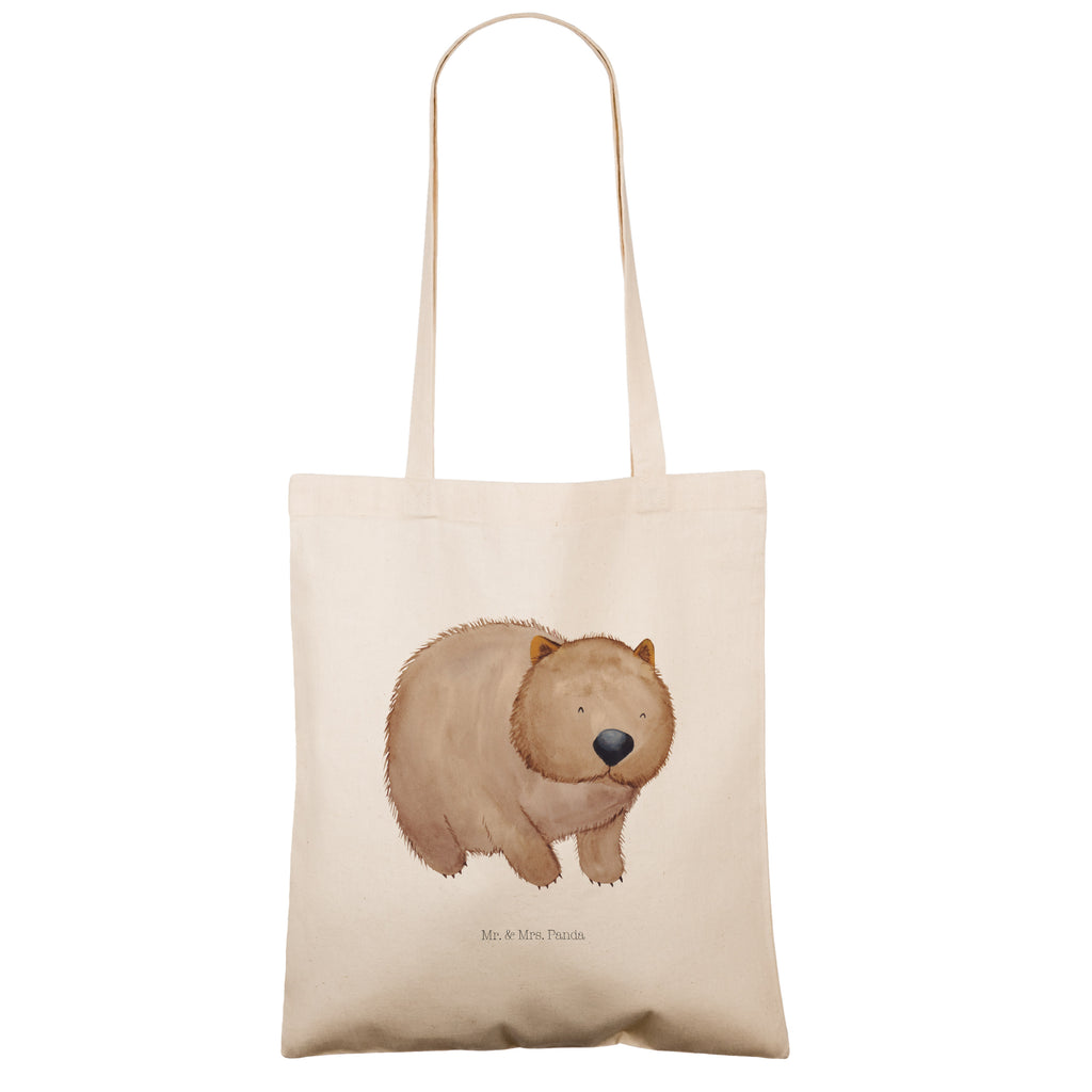 Tragetasche Wombat Beuteltasche, Beutel, Einkaufstasche, Jutebeutel, Stoffbeutel, Tiermotive, Gute Laune, lustige Sprüche, Tiere, Wombat, Das Leben ist schön, Motivation, Spruch, Australien