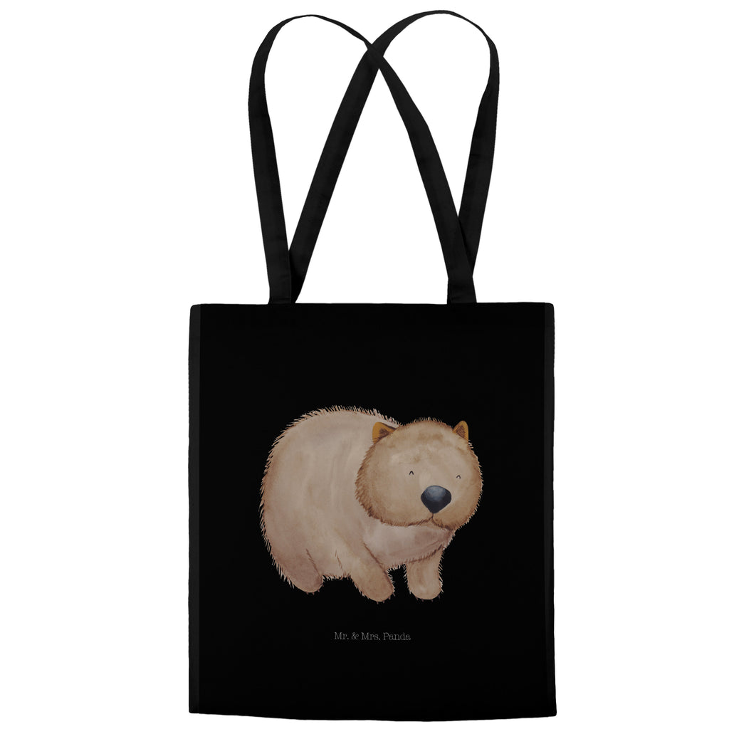 Tragetasche Wombat Beuteltasche, Beutel, Einkaufstasche, Jutebeutel, Stoffbeutel, Tiermotive, Gute Laune, lustige Sprüche, Tiere, Wombat, Das Leben ist schön, Motivation, Spruch, Australien