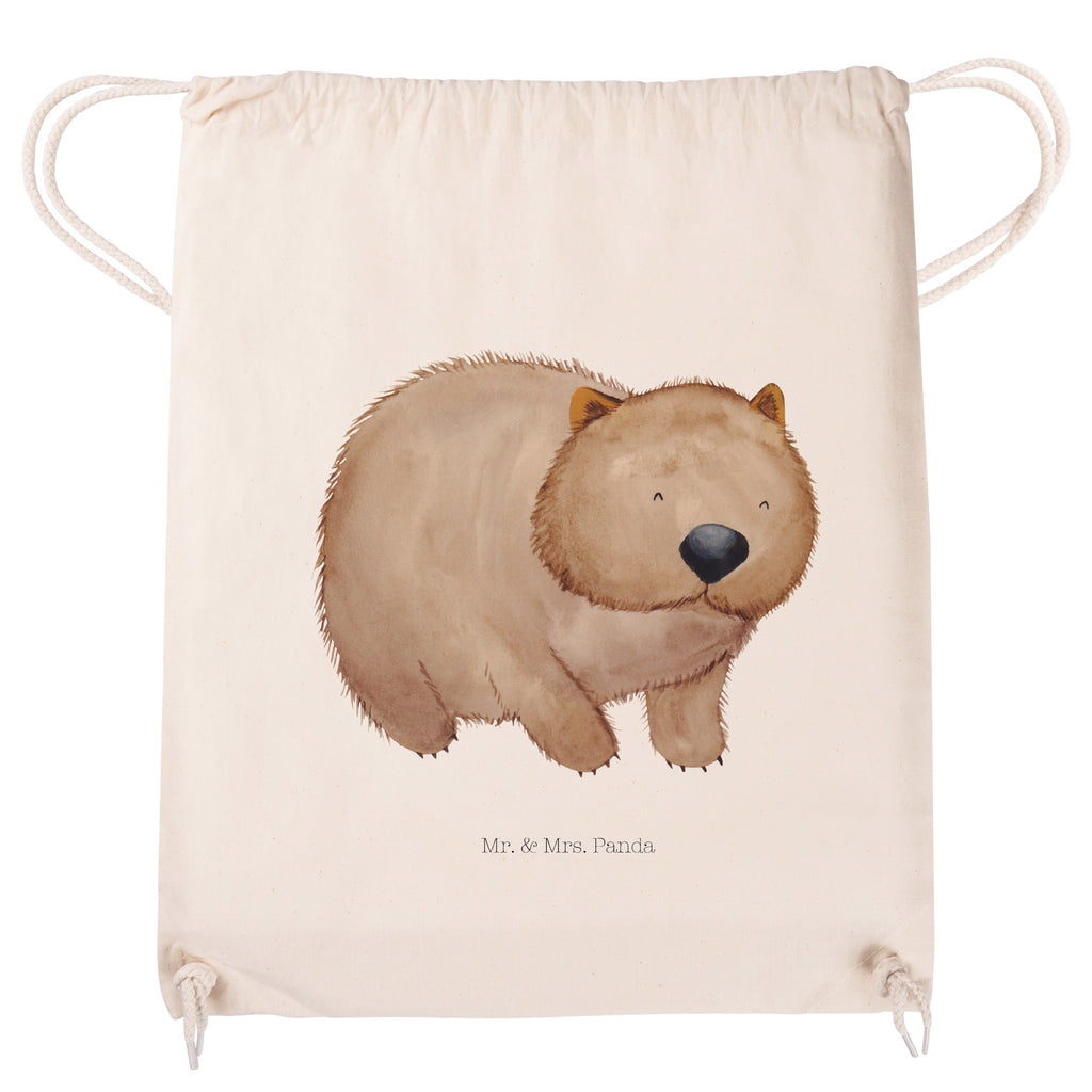 Sportbeutel Wombat Turnbeutel, Beutel, Sporttasche, Tasche, Stoffbeutel, Tiermotive, Gute Laune, lustige Sprüche, Tiere, Wombat, Das Leben ist schön, Motivation, Spruch, Australien