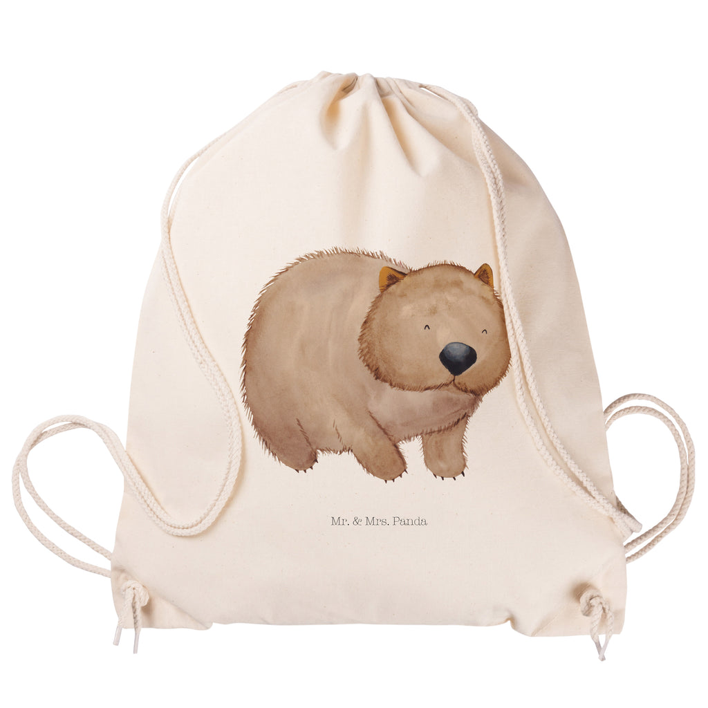 Sportbeutel Wombat Turnbeutel, Beutel, Sporttasche, Tasche, Stoffbeutel, Tiermotive, Gute Laune, lustige Sprüche, Tiere, Wombat, Das Leben ist schön, Motivation, Spruch, Australien