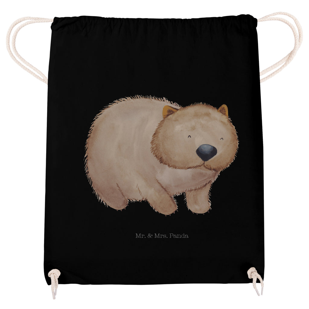 Sportbeutel Wombat Turnbeutel, Beutel, Sporttasche, Tasche, Stoffbeutel, Tiermotive, Gute Laune, lustige Sprüche, Tiere, Wombat, Das Leben ist schön, Motivation, Spruch, Australien