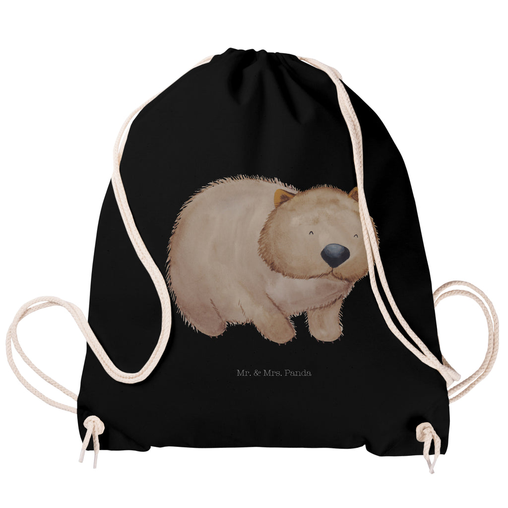 Sportbeutel Wombat Turnbeutel, Beutel, Sporttasche, Tasche, Stoffbeutel, Tiermotive, Gute Laune, lustige Sprüche, Tiere, Wombat, Das Leben ist schön, Motivation, Spruch, Australien