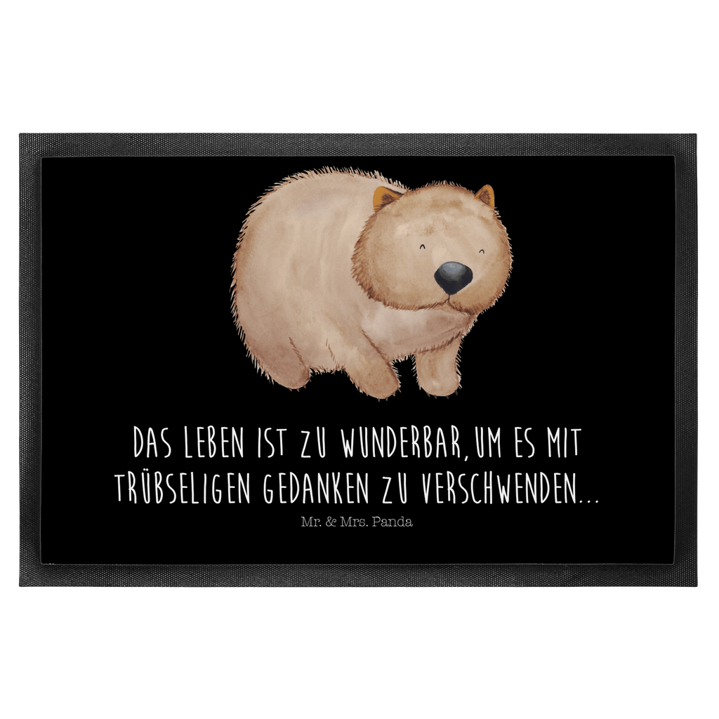 Fußmatte Wombat Türvorleger, Schmutzmatte, Fußabtreter, Matte, Schmutzfänger, Fußabstreifer, Schmutzfangmatte, Türmatte, Motivfußmatte, Haustürmatte, Vorleger, süße Tiermotive, gute Laune, lustige Sprüche, Tiere, Wombat, Das Leben ist schön, Motivation, Spruch, Australien