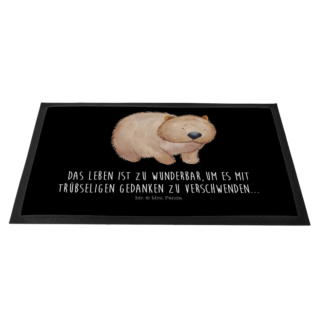 Fußmatte Wombat Türvorleger, Schmutzmatte, Fußabtreter, Matte, Schmutzfänger, Fußabstreifer, Schmutzfangmatte, Türmatte, Motivfußmatte, Haustürmatte, Vorleger, süße Tiermotive, gute Laune, lustige Sprüche, Tiere, Wombat, Das Leben ist schön, Motivation, Spruch, Australien