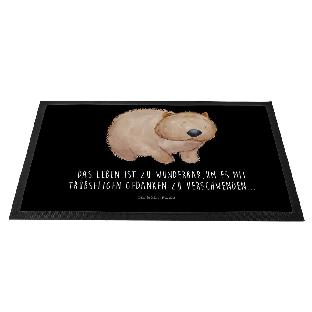Fußmatte Wombat Türvorleger, Schmutzmatte, Fußabtreter, Matte, Schmutzfänger, Fußabstreifer, Schmutzfangmatte, Türmatte, Motivfußmatte, Haustürmatte, Vorleger, süße Tiermotive, gute Laune, lustige Sprüche, Tiere, Wombat, Das Leben ist schön, Motivation, Spruch, Australien
