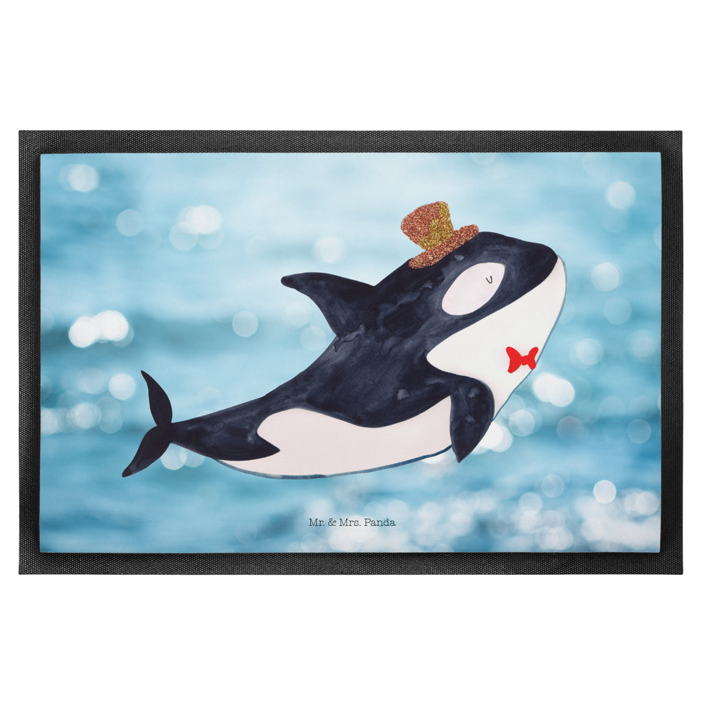 Fußmatte Orca Zylinder Narwal, Glitter, Konfetti, Glitzer, Geburtstag, Feier, Fete, Fest, Glückwunsch, Orca Türvorleger, Schmutzmatte, Fußabtreter, Matte, Schmutzfänger, Fußabstreifer, Schmutzfangmatte, Türmatte, Motivfußmatte,  Haustürmatte, Vorleger  Meerestiere, Meer, Urlaub