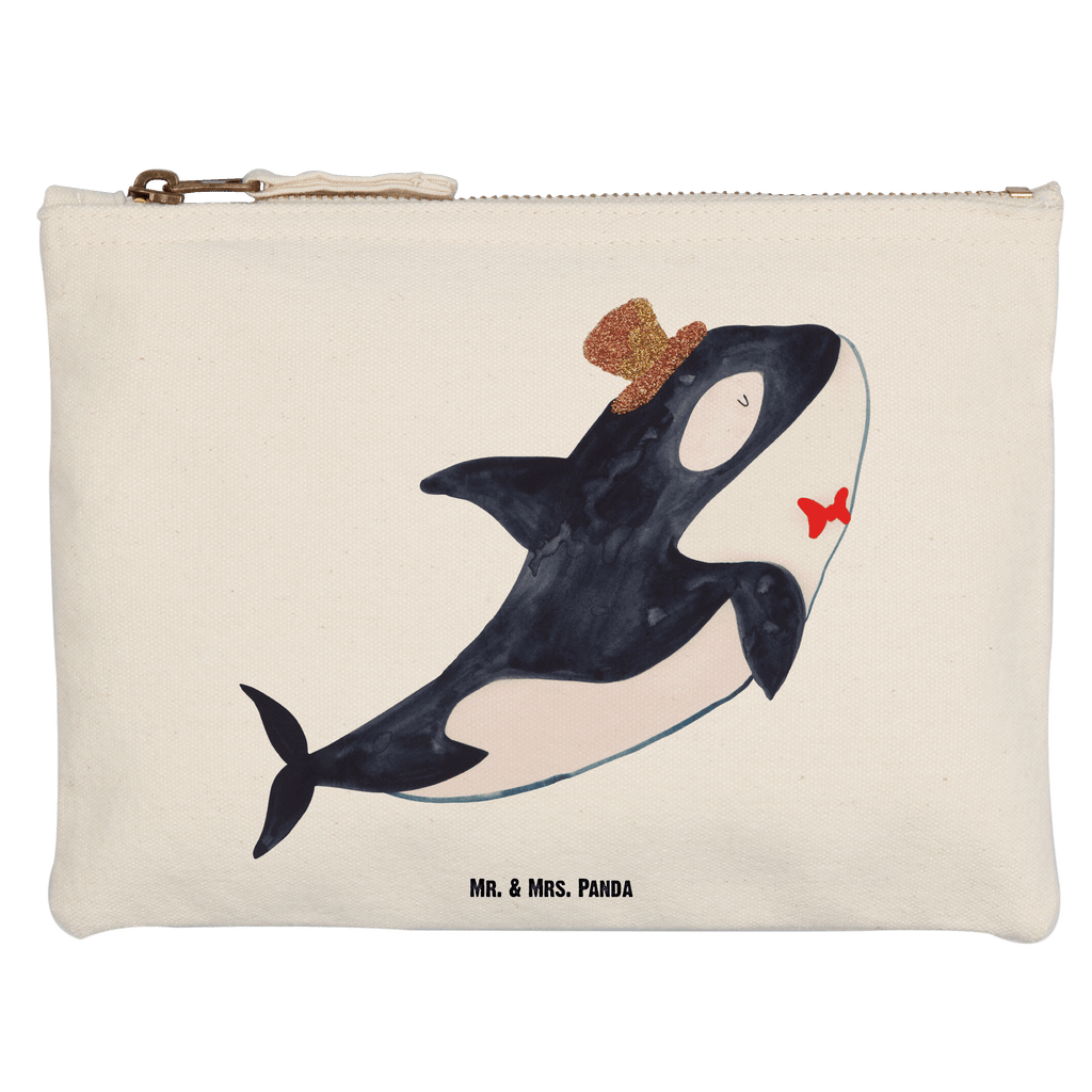 Schminktasche Orca Zylinder Schminktasche, Kosmetiktasche, Kosmetikbeutel, Stiftemäppchen, Etui, Federmappe, Makeup, XXL, Schminketui, Kosmetiketui, Schlamperetui, Meerestiere, Meer, Urlaub, Narwal, Glitter, Konfetti, Glitzer, Geburtstag, Feier, Fete, Fest, Glückwunsch, Orca
