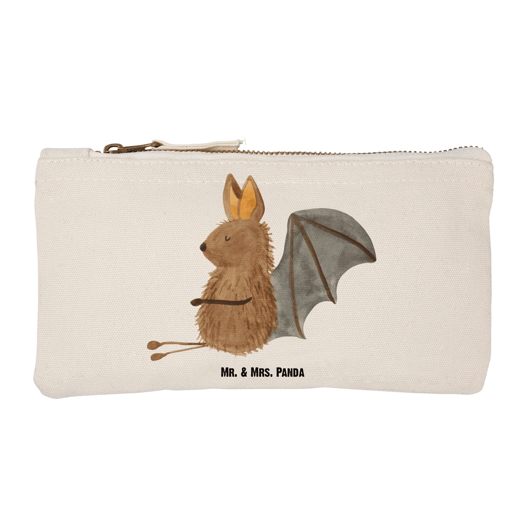 Schminktasche Fledermaus sitzend Schminktasche, Kosmetiktasche, Kosmetikbeutel, Stiftemäppchen, Etui, Federmappe, Makeup, XXL, Schminketui, Kosmetiketui, Schlamperetui, Tiermotive, Gute Laune, lustige Sprüche, Tiere, Fledermaus, Fledermäuse, Motivation, entspannen