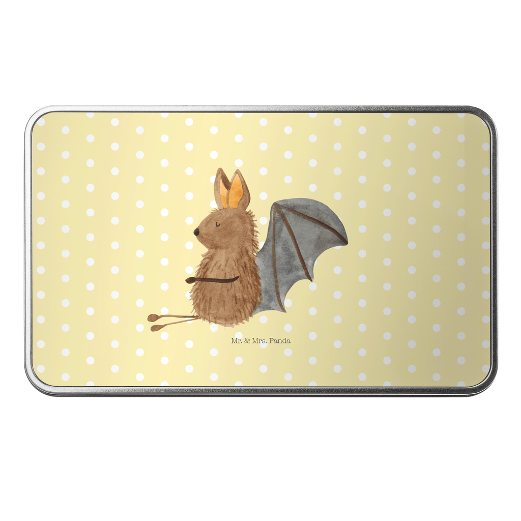 Metalldose rechteckig Fledermaus sitzend Blechdose, Metalldose, Blechbox, Container, Keksdose, Vorratsdose, Vorratsbox, Döschen, Versperbox, Vesperdose, Aufbewahrungsdose, Aufbewahrungsbox, Aluminiumdose, Dose, Tiermotive, Gute Laune, lustige Sprüche, Tiere, Fledermaus, Fledermäuse, Motivation, entspannen