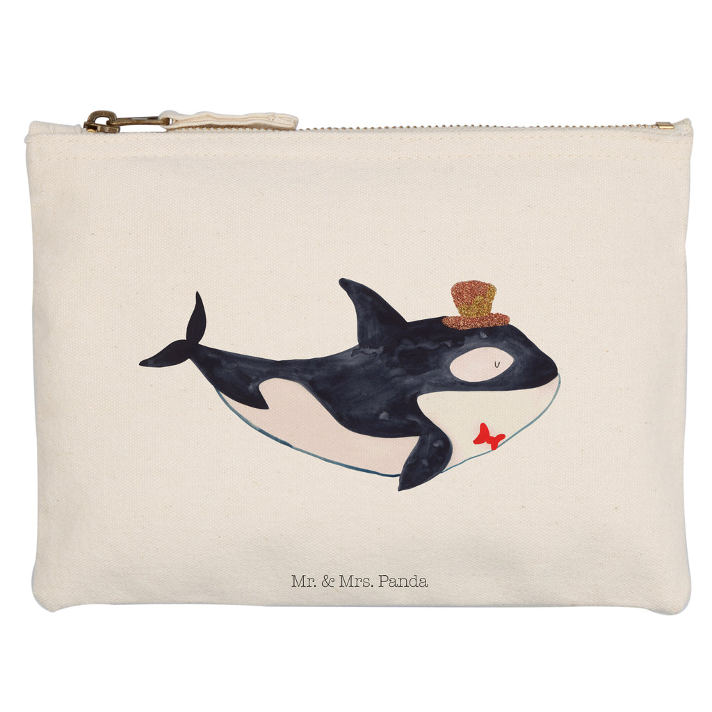 Schminktasche Orca Zylinder Schminktasche, Kosmetiktasche, Kosmetikbeutel, Stiftemäppchen, Etui, Federmappe, Makeup, XXL, Schminketui, Kosmetiketui, Schlamperetui, Meerestiere, Meer, Urlaub, Narwal, Glitter, Konfetti, Glitzer, Geburtstag, Feier, Fete, Fest, Glückwunsch, Orca