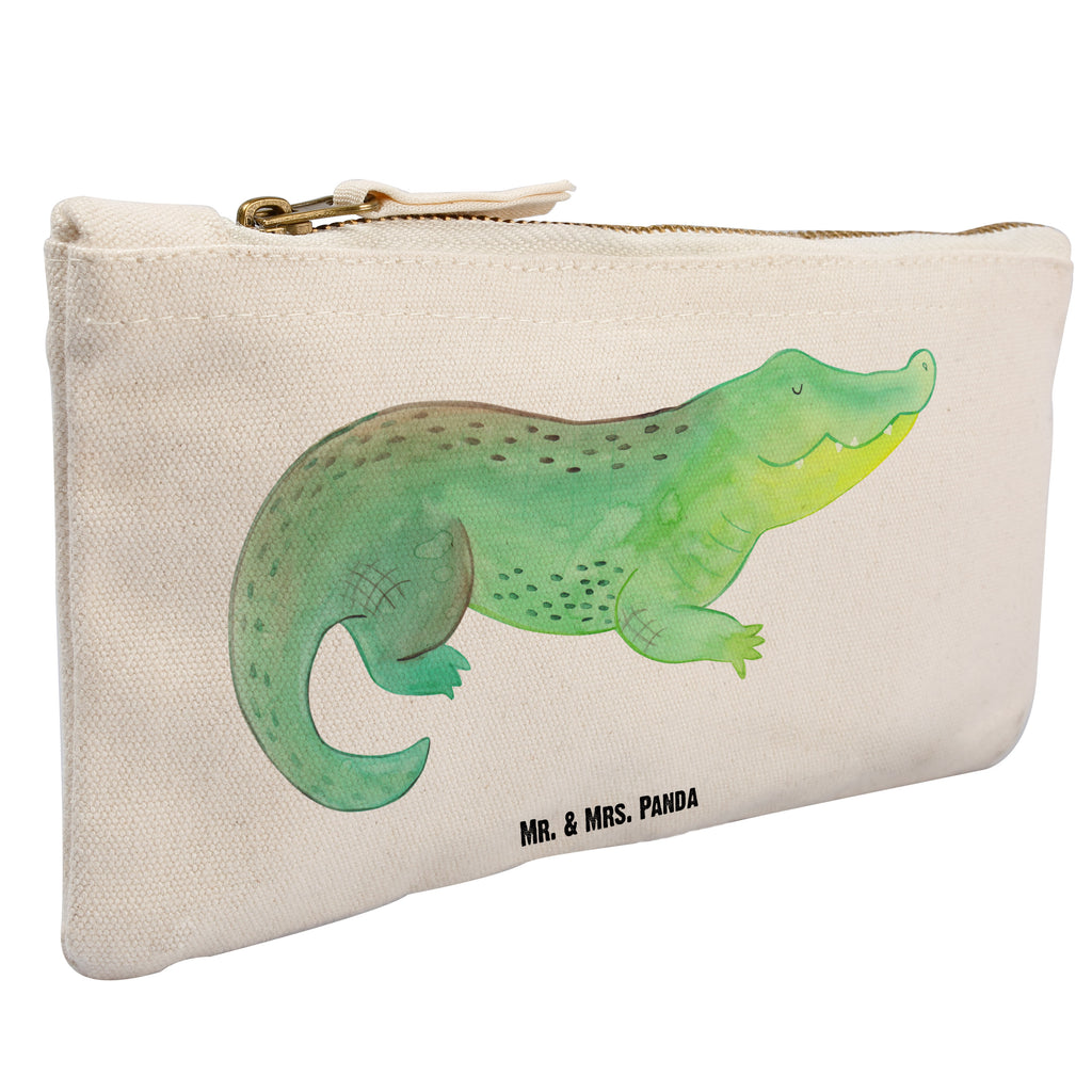 Schminktasche Krokodil Schminktasche, Kosmetiktasche, Kosmetikbeutel, Stiftemäppchen, Etui, Federmappe, Makeup, XXL, Schminketui, Kosmetiketui, Schlamperetui, Meerestiere, Meer, Urlaub, Krokodil, Krokodile, verrückt sein, spontan sein, Abenteuerlust, Reiselust, Freundin, beste Freundin, Lieblingsmensch