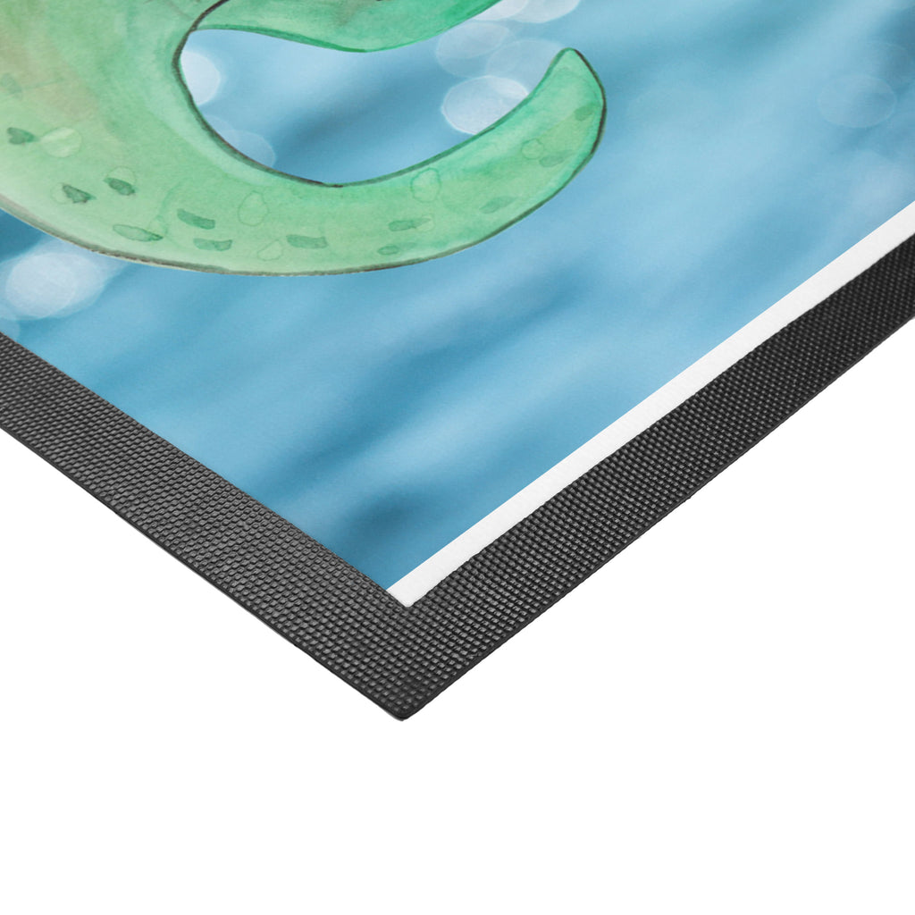 Fußmatte Krokodil Krokodil, Krokodile, verrückt sein, spontan sein, Abenteuerlust, Reiselust, Freundin, beste Freundin, Lieblingsmensch Türvorleger, Schmutzmatte, Fußabtreter, Matte, Schmutzfänger, Fußabstreifer, Schmutzfangmatte, Türmatte, Motivfußmatte,  Haustürmatte, Vorleger  Meerestiere, Meer, Urlaub