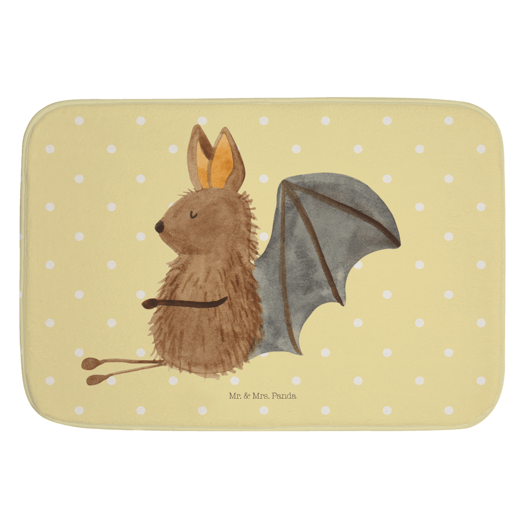 Badvorleger Fledermaus sitzend Badematte, Badteppich, Duschvorleger, Badezimmerteppich, Badezimmermatte, Badvorleger, Duschmatte, Duschteppich, Tiermotive, Gute Laune, lustige Sprüche, Tiere, Fledermaus, Fledermäuse, Motivation, entspannen
