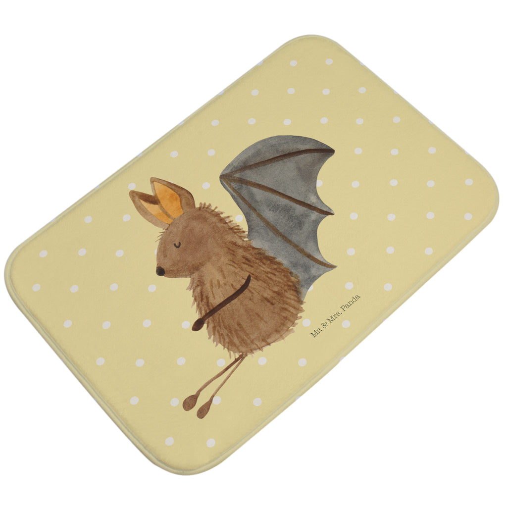 Badvorleger Fledermaus sitzend Badematte, Badteppich, Duschvorleger, Badezimmerteppich, Badezimmermatte, Badvorleger, Duschmatte, Duschteppich, Tiermotive, Gute Laune, lustige Sprüche, Tiere, Fledermaus, Fledermäuse, Motivation, entspannen