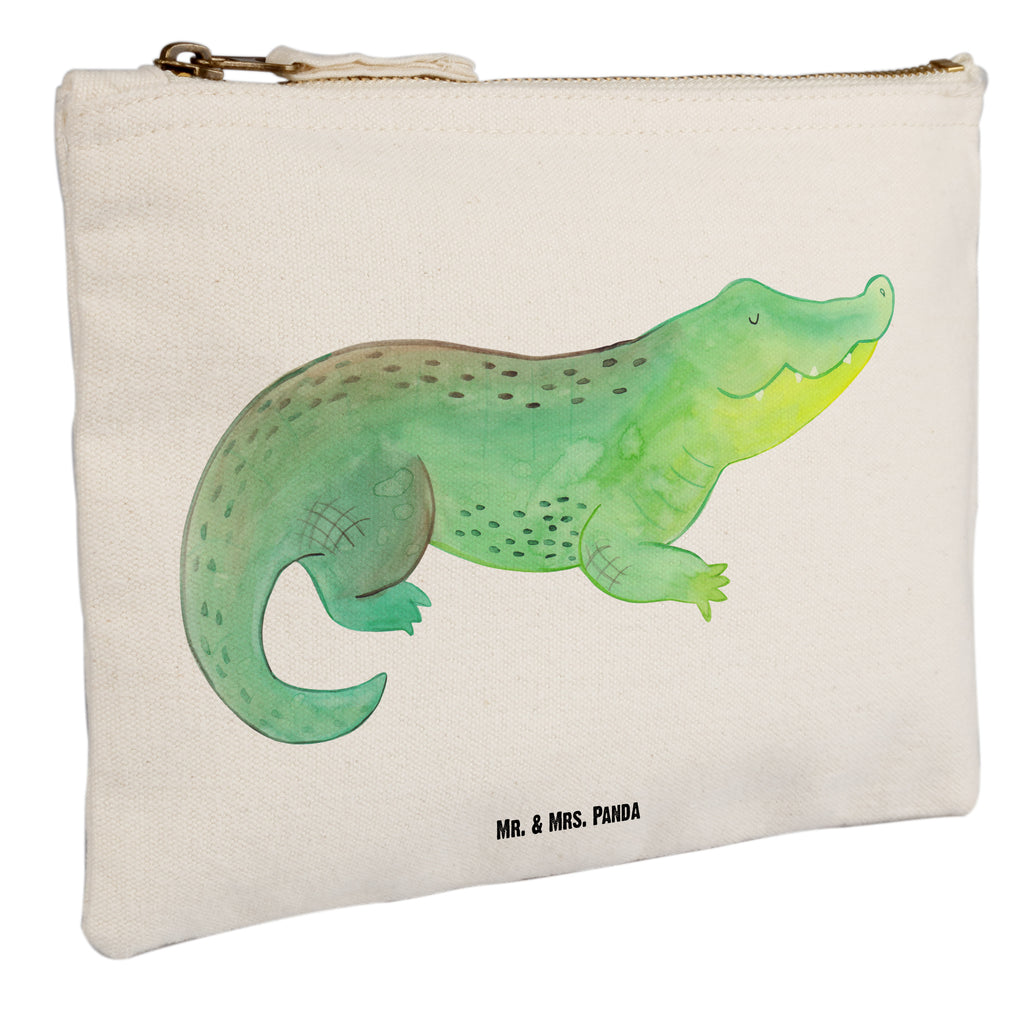 Schminktasche Krokodil Schminktasche, Kosmetiktasche, Kosmetikbeutel, Stiftemäppchen, Etui, Federmappe, Makeup, XXL, Schminketui, Kosmetiketui, Schlamperetui, Meerestiere, Meer, Urlaub, Krokodil, Krokodile, verrückt sein, spontan sein, Abenteuerlust, Reiselust, Freundin, beste Freundin, Lieblingsmensch