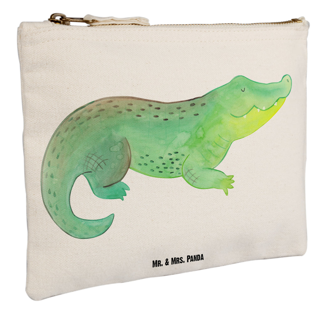 Schminktasche Krokodil Schminktasche, Kosmetiktasche, Kosmetikbeutel, Stiftemäppchen, Etui, Federmappe, Makeup, XXL, Schminketui, Kosmetiketui, Schlamperetui, Meerestiere, Meer, Urlaub, Krokodil, Krokodile, verrückt sein, spontan sein, Abenteuerlust, Reiselust, Freundin, beste Freundin, Lieblingsmensch