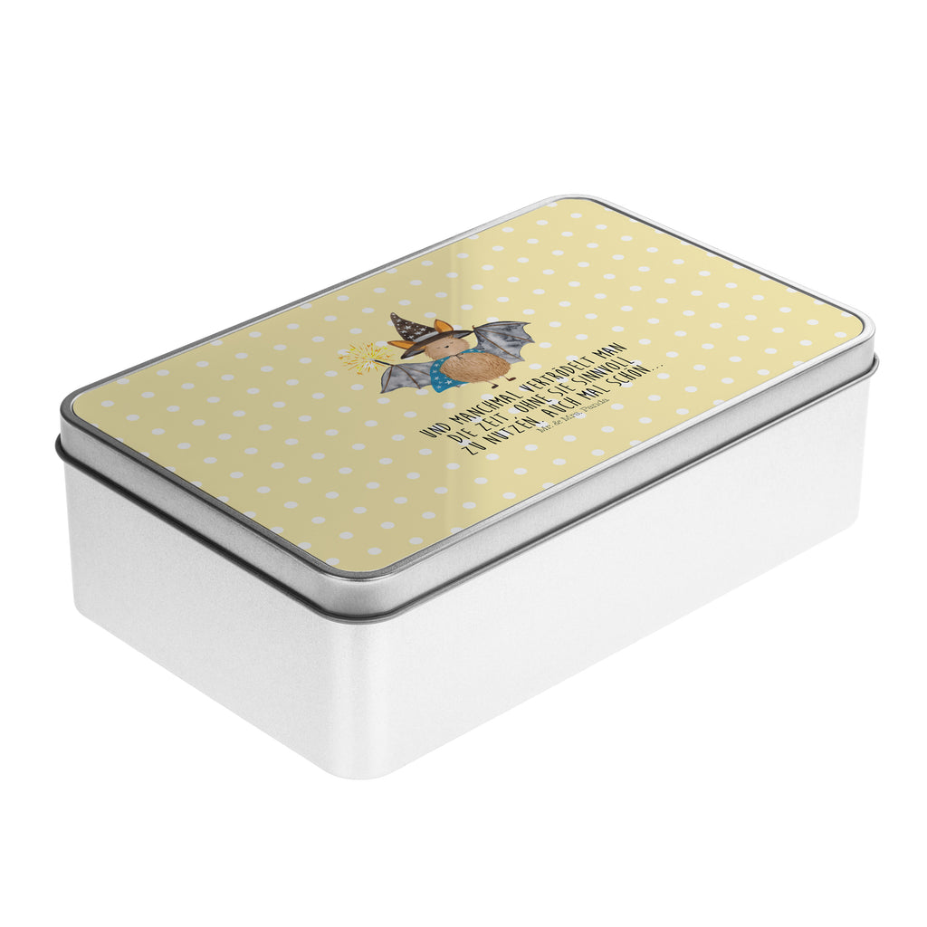 Metalldose rechteckig Fledermaus Zauberer Blechdose, Metalldose, Blechbox, Container, Keksdose, Vorratsdose, Vorratsbox, Döschen, Versperbox, Vesperdose, Aufbewahrungsdose, Aufbewahrungsbox, Aluminiumdose, Dose, Tiermotive, Gute Laune, lustige Sprüche, Tiere, Fledermaus, Fledermäuse, Zauberer, Magier, Frauen, reinsteigern