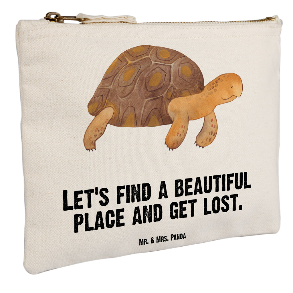 Schminktasche Schildkröte marschiert Schminktasche, Kosmetiktasche, Kosmetikbeutel, Stiftemäppchen, Etui, Federmappe, Makeup, XXL, Schminketui, Kosmetiketui, Schlamperetui, Meerestiere, Meer, Urlaub, Schildkröte, Schildkröten, get lost, Abenteuer, Reiselust, Inspiration, Neustart, Motivation, Lieblingsmensch