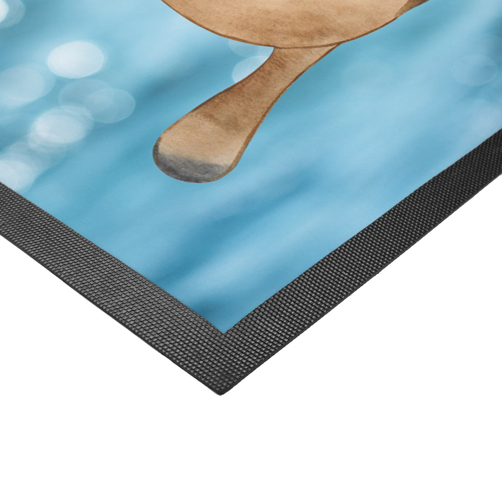 Fußmatte Schnabeltier mutig Schnabeltier, Mut, mutig, Lebensweisheit, Schnabeltiere, Motivation, Training, Büro, Arbeit, Neuanfang, Neustart, Weltreise, Raodtrip	 Türvorleger, Schmutzmatte, Fußabtreter, Matte, Schmutzfänger, Fußabstreifer, Schmutzfangmatte, Türmatte, Motivfußmatte,  Haustürmatte, Vorleger  Meerestiere, Meer, Urlaub