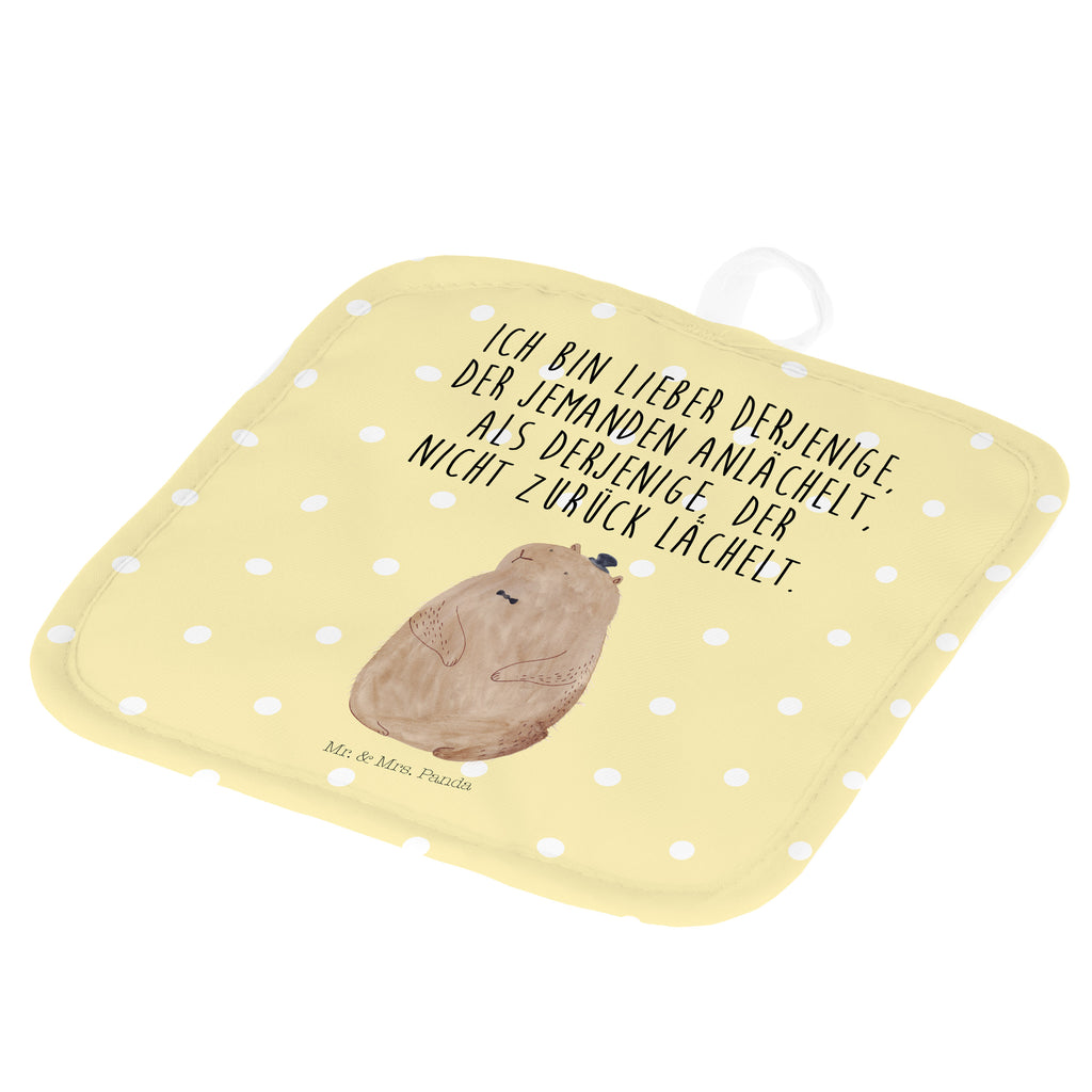 2er Set Topflappen  Murmeltier Topflappen, Topfuntersetzer, Ofenhandschuh, Topflappen Set, Topflappen lustig, Topflappen mit Spruch, Tiermotive, Gute Laune, lustige Sprüche, Tiere, Murmeltier, Knigge, Fröhlichkeit, Freundlichkeit, Respekt, Anstand