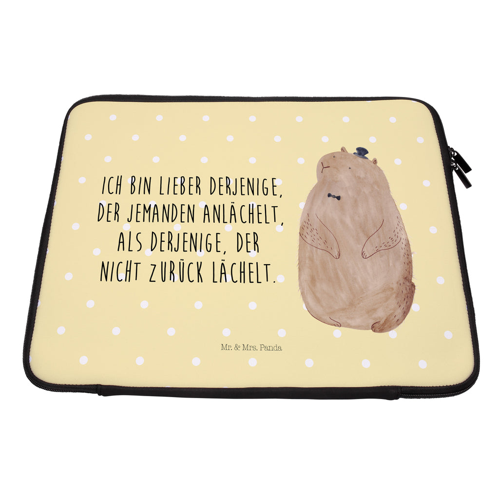 33 x 42 Notebook Tasche Murmeltier Notebook Tasche, Laptop, Computertasche, Tasche, Schutzhülle, süße Tiermotive, gute Laune, lustige Sprüche, Tiere, Murmeltier, Knigge, Fröhlichkeit, Freundlichkeit, Respekt, Anstand