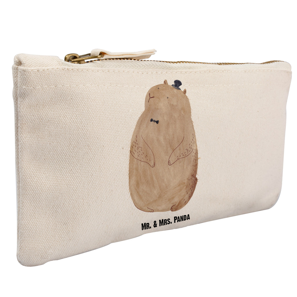 Schminktasche Murmeltier Schminktasche, Kosmetiktasche, Kosmetikbeutel, Stiftemäppchen, Etui, Federmappe, Makeup, XXL, Schminketui, Kosmetiketui, Schlamperetui, Tiermotive, Gute Laune, lustige Sprüche, Tiere, Murmeltier, Knigge, Fröhlichkeit, Freundlichkeit, Respekt, Anstand