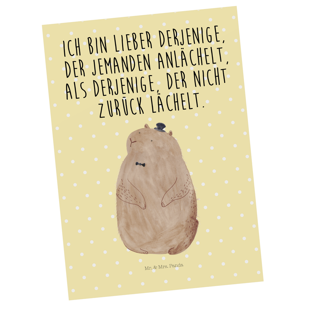 Postkarte Murmeltier Geschenkkarte, Grußkarte, Karte, Einladung, Ansichtskarte, Geburtstagskarte, Einladungskarte, Dankeskarte, Tiermotive, Gute Laune, lustige Sprüche, Tiere, Murmeltier, Knigge, Fröhlichkeit, Freundlichkeit, Respekt, Anstand