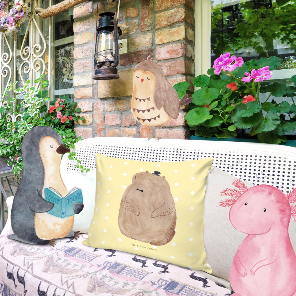 40x40 Kissen Murmeltier Kissenhülle, Kopfkissen, Sofakissen, Dekokissen, Motivkissen, Tiermotive, Gute Laune, lustige Sprüche, Tiere, Murmeltier, Knigge, Fröhlichkeit, Freundlichkeit, Respekt, Anstand