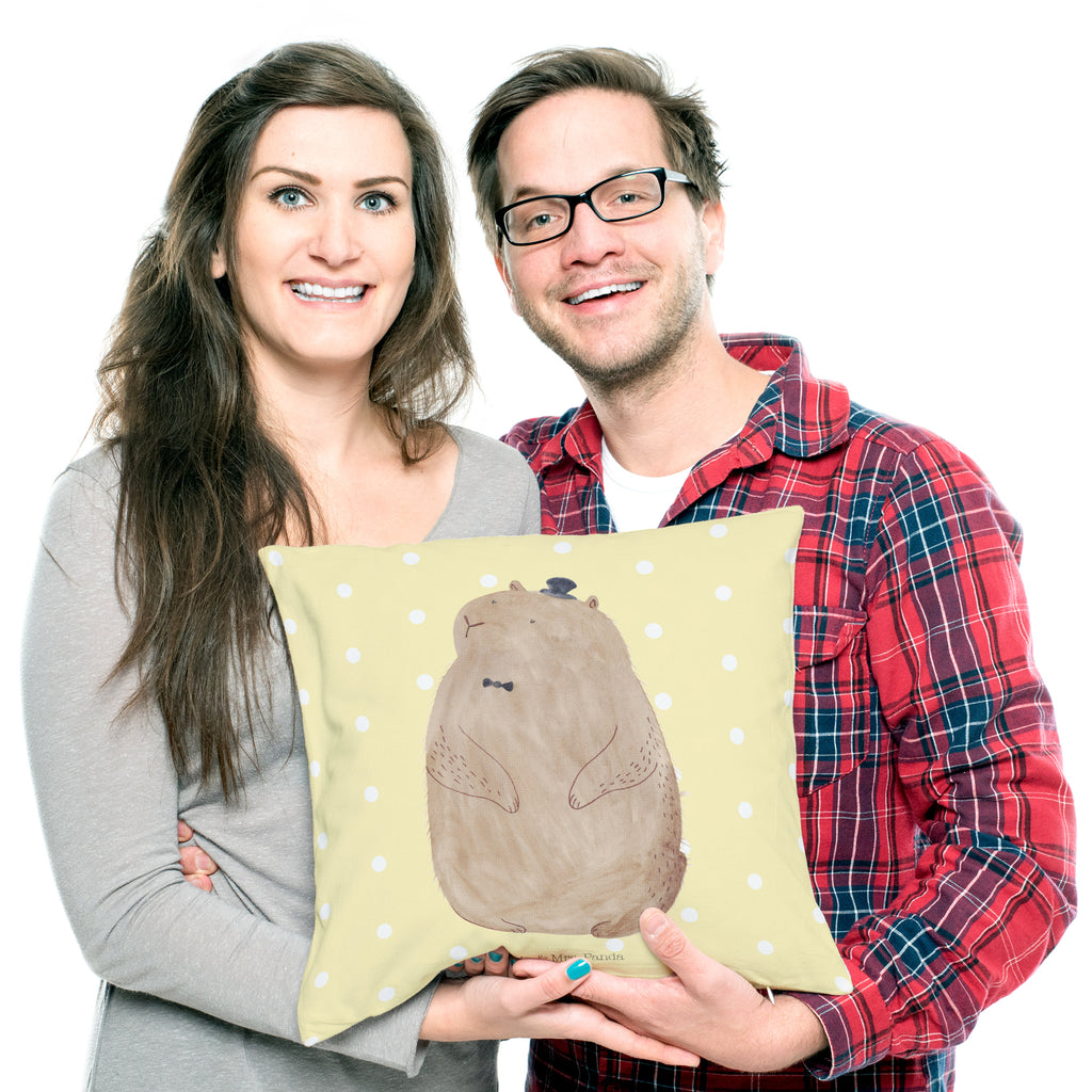 40x40 Kissen Murmeltier Kissenhülle, Kopfkissen, Sofakissen, Dekokissen, Motivkissen, Tiermotive, Gute Laune, lustige Sprüche, Tiere, Murmeltier, Knigge, Fröhlichkeit, Freundlichkeit, Respekt, Anstand