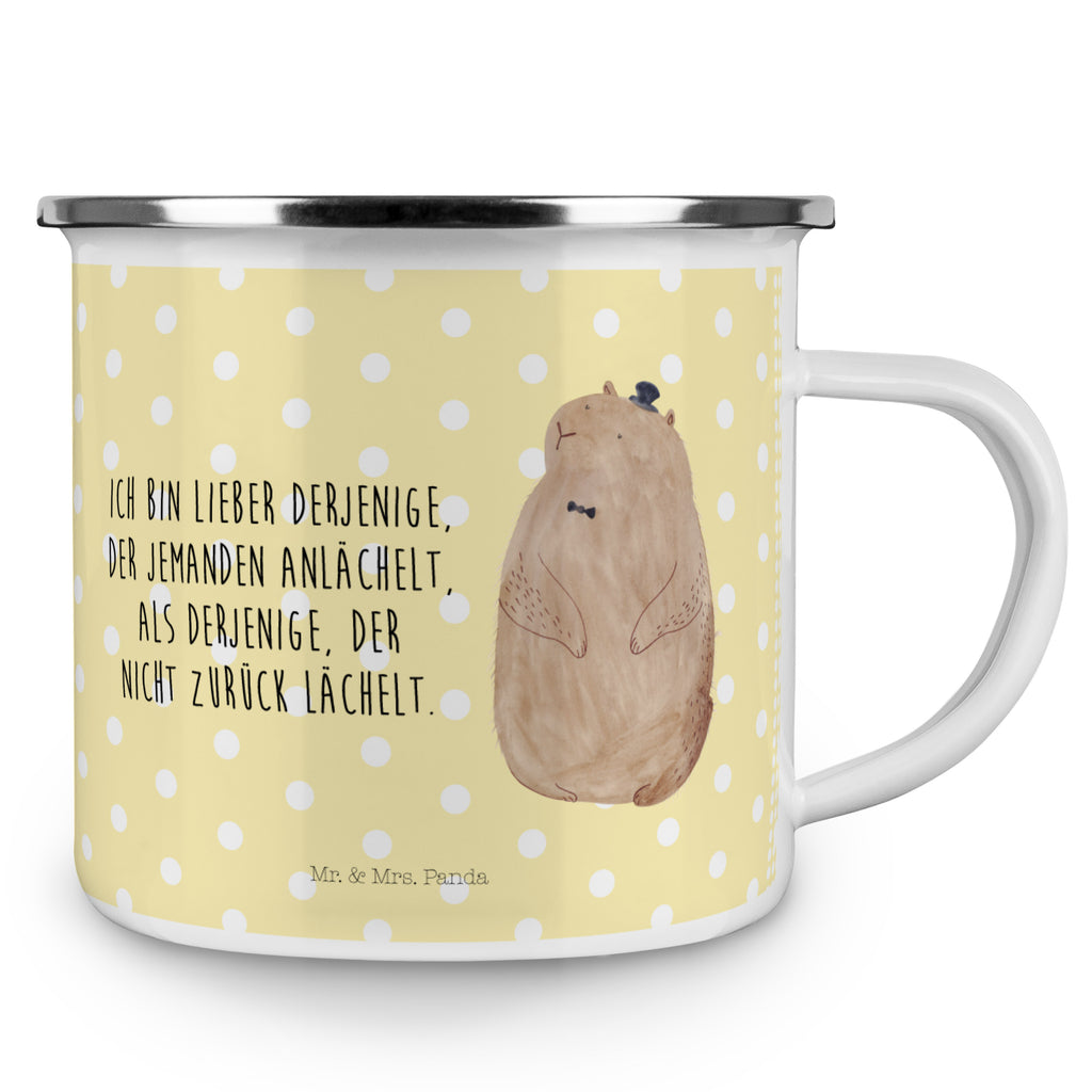 Camping Emaille Tasse Murmeltier Campingtasse, Trinkbecher, Metalltasse, Outdoor Tasse, Emaille Trinkbecher, Blechtasse Outdoor, Emaille Campingbecher, Edelstahl Trinkbecher, Metalltasse für Camping, Kaffee Blechtasse, Camping Tasse Metall, Tiermotive, Gute Laune, lustige Sprüche, Tiere, Murmeltier, Knigge, Fröhlichkeit, Freundlichkeit, Respekt, Anstand