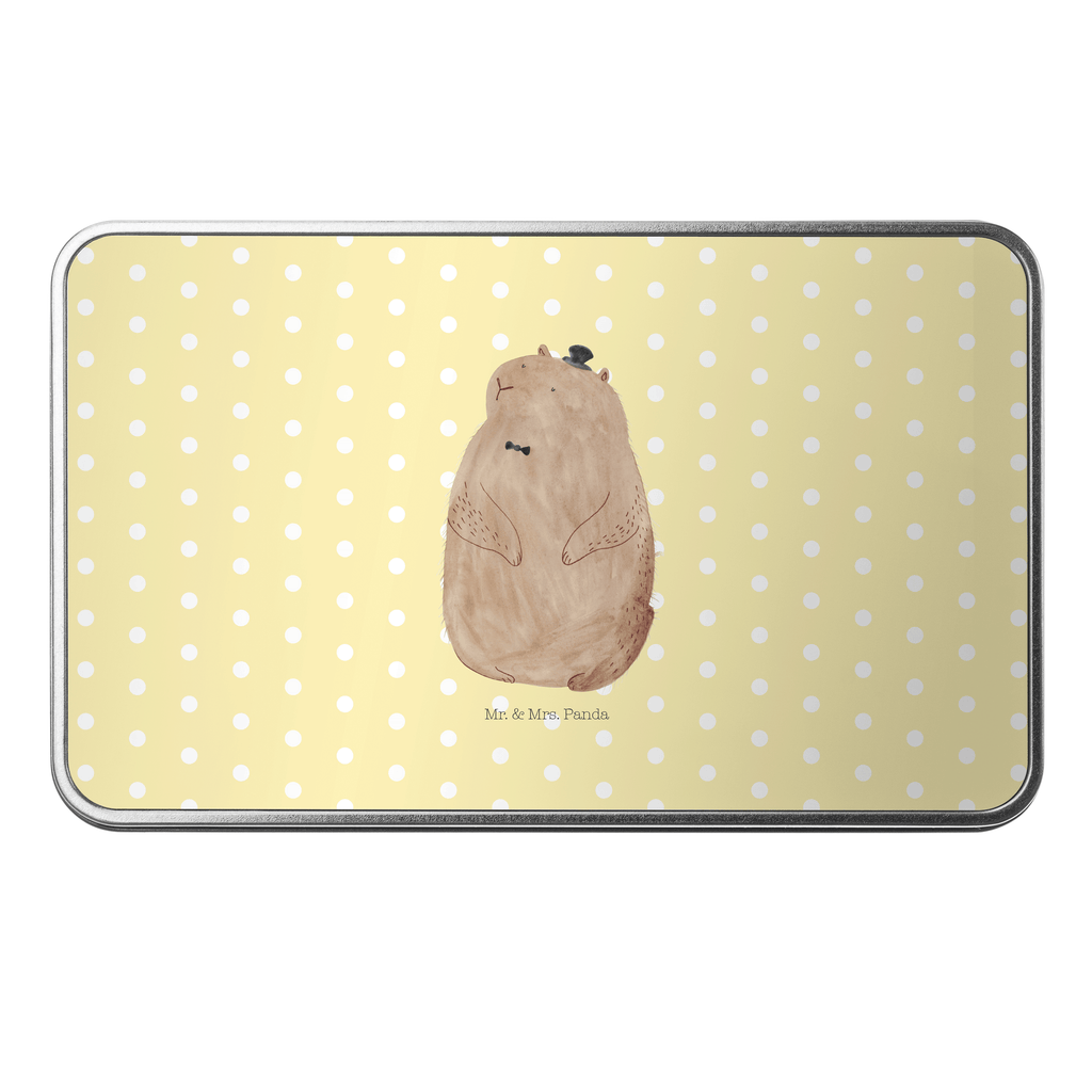 Metalldose rechteckig Murmeltier Blechdose, Metalldose, Blechbox, Container, Keksdose, Vorratsdose, Vorratsbox, Döschen, Versperbox, Vesperdose, Aufbewahrungsdose, Aufbewahrungsbox, Aluminiumdose, Dose, Tiermotive, Gute Laune, lustige Sprüche, Tiere, Murmeltier, Knigge, Fröhlichkeit, Freundlichkeit, Respekt, Anstand