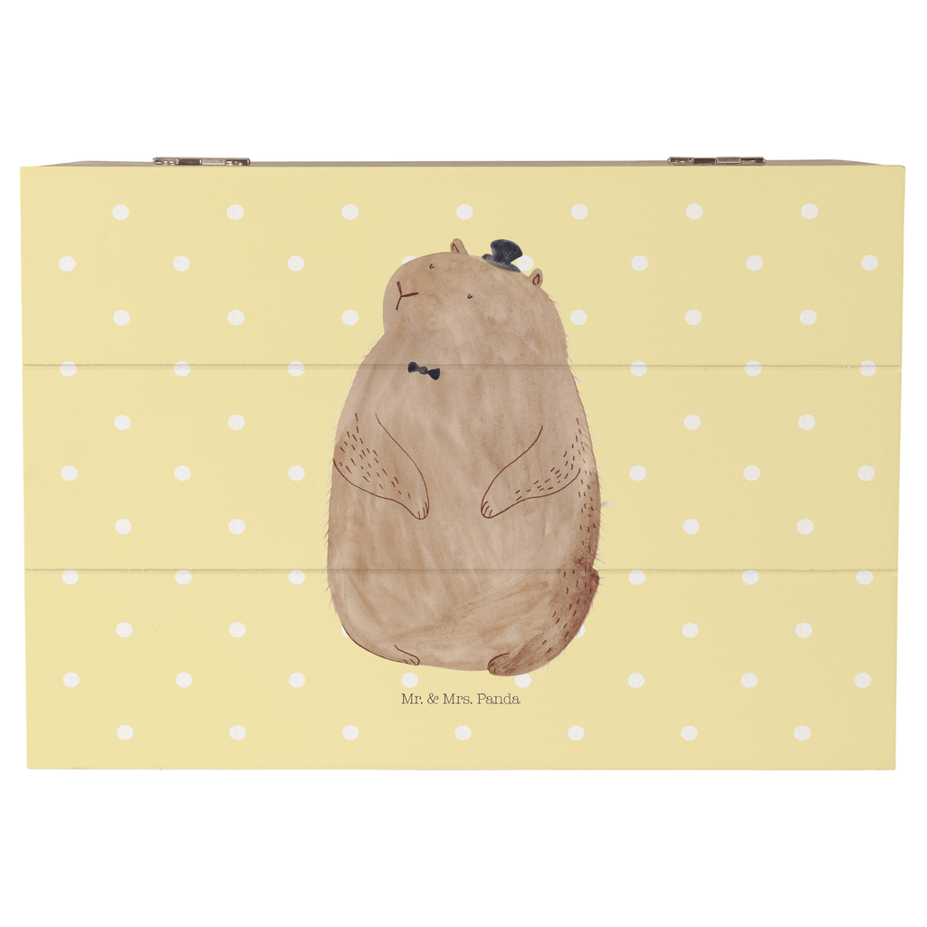 Holzkiste Murmeltier Holzkiste, Kiste, Schatzkiste, Truhe, Schatulle, XXL, Erinnerungsbox, Erinnerungskiste, Dekokiste, Aufbewahrungsbox, Tiermotive, Gute Laune, lustige Sprüche, Tiere, Murmeltier, Knigge, Fröhlichkeit, Freundlichkeit, Respekt, Anstand