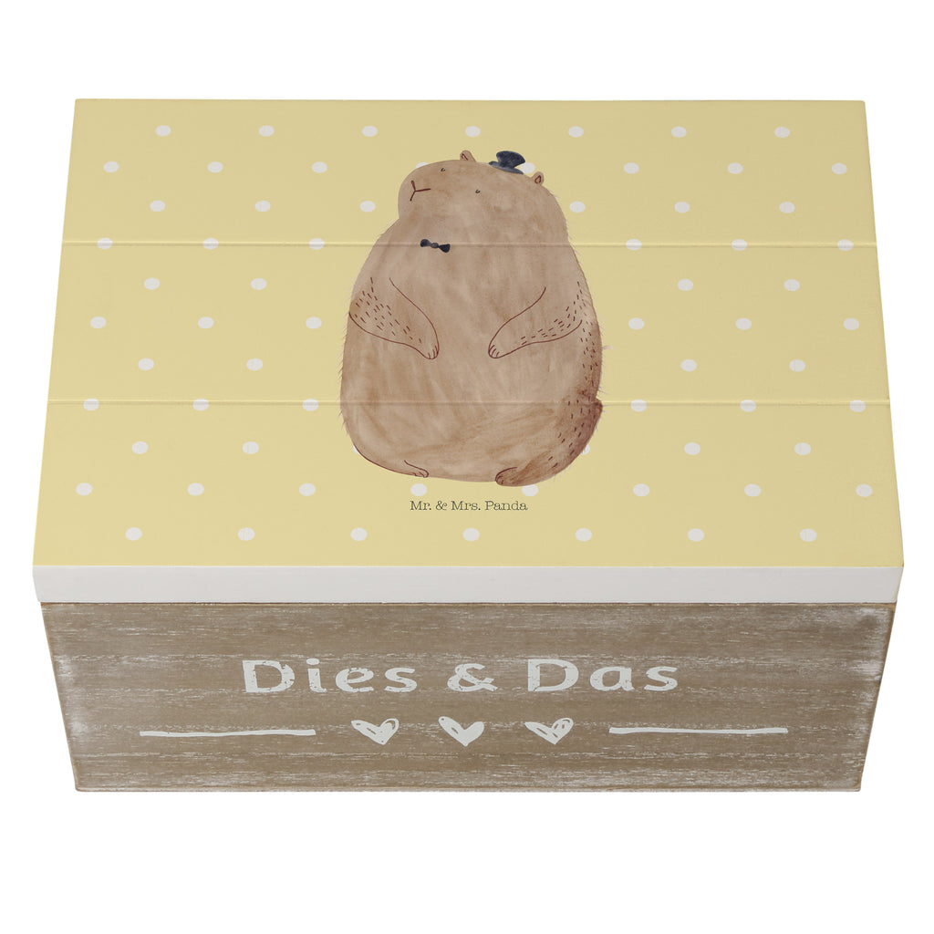 Holzkiste Murmeltier Holzkiste, Kiste, Schatzkiste, Truhe, Schatulle, XXL, Erinnerungsbox, Erinnerungskiste, Dekokiste, Aufbewahrungsbox, Tiermotive, Gute Laune, lustige Sprüche, Tiere, Murmeltier, Knigge, Fröhlichkeit, Freundlichkeit, Respekt, Anstand