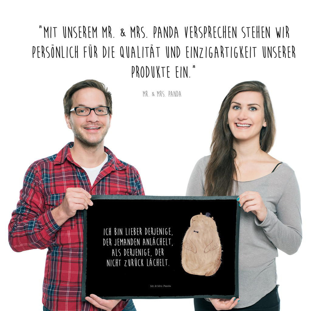 Fußmatte Murmeltier Murmeltier, Knigge, Fröhlichkeit, Freundlichkeit, Respekt, Anstand,  Türvorleger, Schmutzmatte, Fußabtreter, Matte, Schmutzfänger, Fußabstreifer, Schmutzfangmatte, Türmatte, Motivfußmatte,  Haustürmatte, Vorleger  süße Tiermotive, gute Laune, lustige Sprüche, Tiere