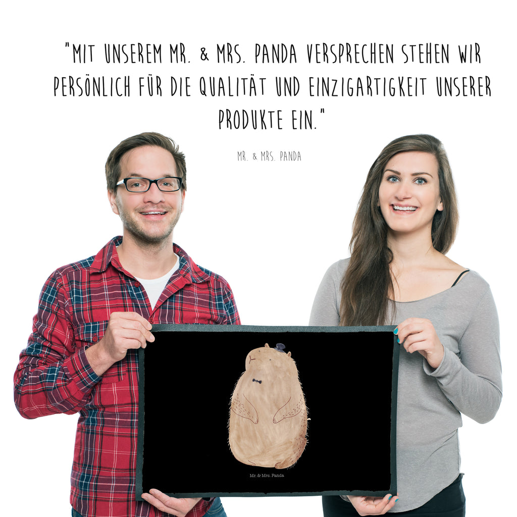 Fußmatte Murmeltier Murmeltier, Knigge, Fröhlichkeit, Freundlichkeit, Respekt, Anstand,  Türvorleger, Schmutzmatte, Fußabtreter, Matte, Schmutzfänger, Fußabstreifer, Schmutzfangmatte, Türmatte, Motivfußmatte,  Haustürmatte, Vorleger  süße Tiermotive, gute Laune, lustige Sprüche, Tiere