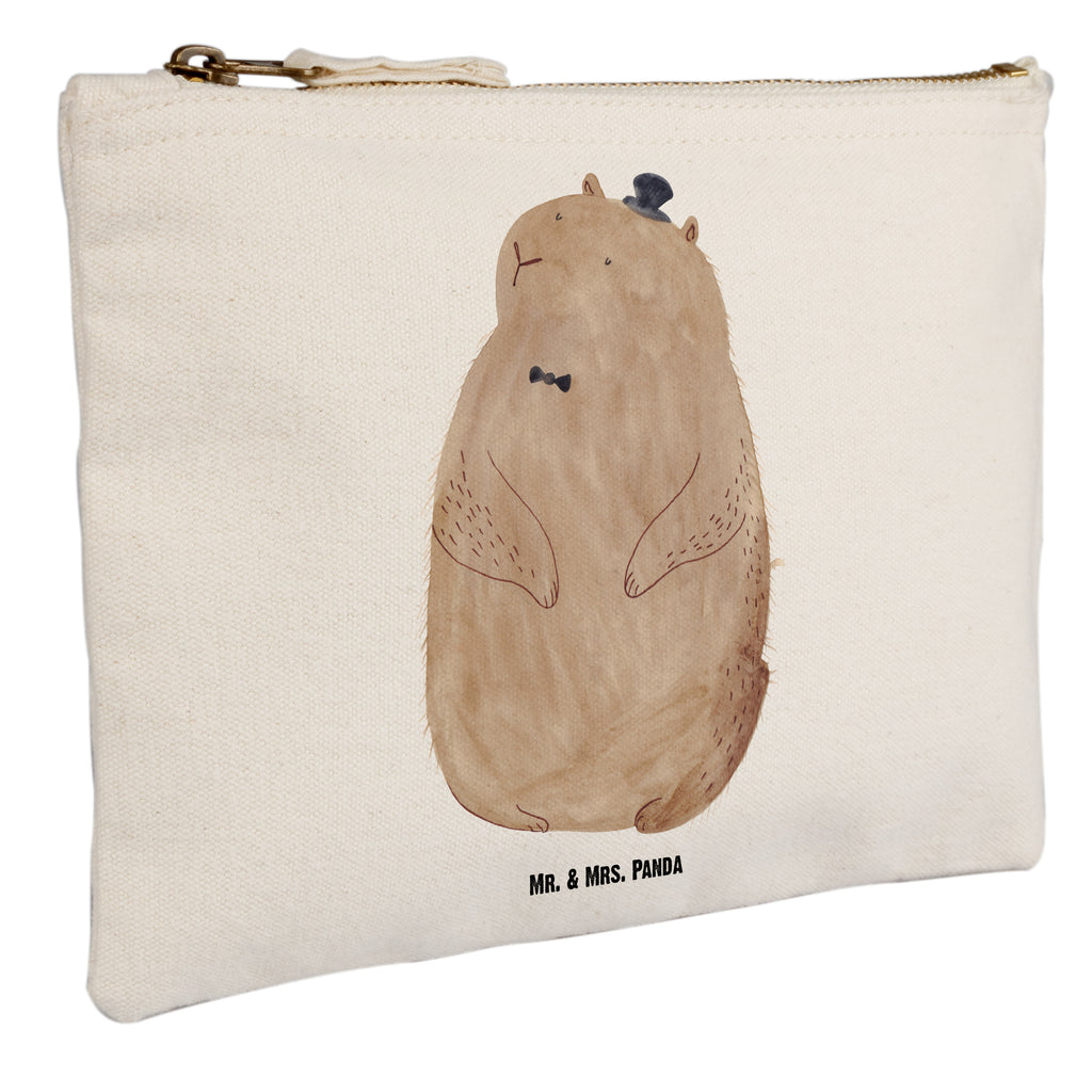 Schminktasche Murmeltier Schminktasche, Kosmetiktasche, Kosmetikbeutel, Stiftemäppchen, Etui, Federmappe, Makeup, XXL, Schminketui, Kosmetiketui, Schlamperetui, Tiermotive, Gute Laune, lustige Sprüche, Tiere, Murmeltier, Knigge, Fröhlichkeit, Freundlichkeit, Respekt, Anstand