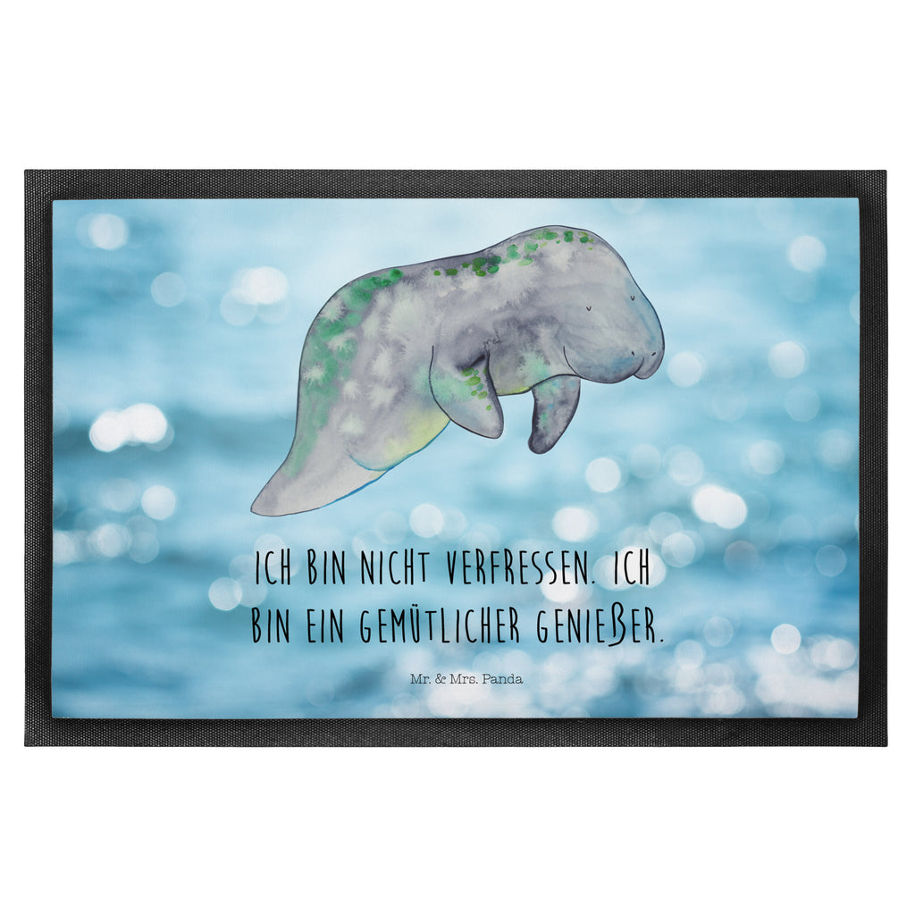 Fußmatte Seekuh chillt Seekuh, Seekühe, Diät, Abnehmen, Zucker, Diätwahn, Essen, Süßigkeiten Türvorleger, Schmutzmatte, Fußabtreter, Matte, Schmutzfänger, Fußabstreifer, Schmutzfangmatte, Türmatte, Motivfußmatte,  Haustürmatte, Vorleger  Meerestiere, Meer, Urlaub