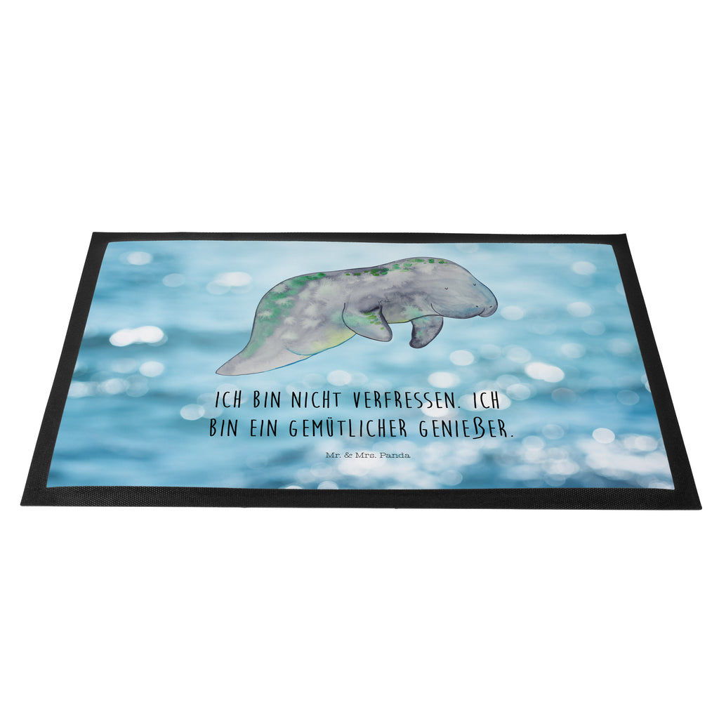 Fußmatte Seekuh chillt Seekuh, Seekühe, Diät, Abnehmen, Zucker, Diätwahn, Essen, Süßigkeiten Türvorleger, Schmutzmatte, Fußabtreter, Matte, Schmutzfänger, Fußabstreifer, Schmutzfangmatte, Türmatte, Motivfußmatte,  Haustürmatte, Vorleger  Meerestiere, Meer, Urlaub