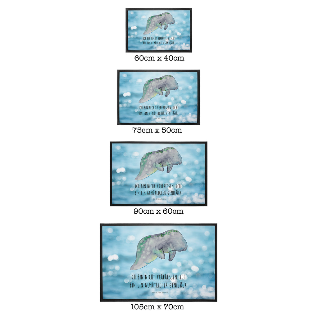Fußmatte Seekuh chillt Seekuh, Seekühe, Diät, Abnehmen, Zucker, Diätwahn, Essen, Süßigkeiten Türvorleger, Schmutzmatte, Fußabtreter, Matte, Schmutzfänger, Fußabstreifer, Schmutzfangmatte, Türmatte, Motivfußmatte,  Haustürmatte, Vorleger  Meerestiere, Meer, Urlaub