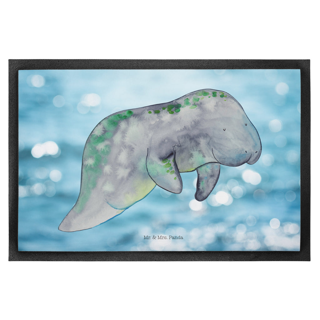 Fußmatte Seekuh chillt Seekuh, Seekühe, Diät, Abnehmen, Zucker, Diätwahn, Essen, Süßigkeiten Türvorleger, Schmutzmatte, Fußabtreter, Matte, Schmutzfänger, Fußabstreifer, Schmutzfangmatte, Türmatte, Motivfußmatte,  Haustürmatte, Vorleger  Meerestiere, Meer, Urlaub