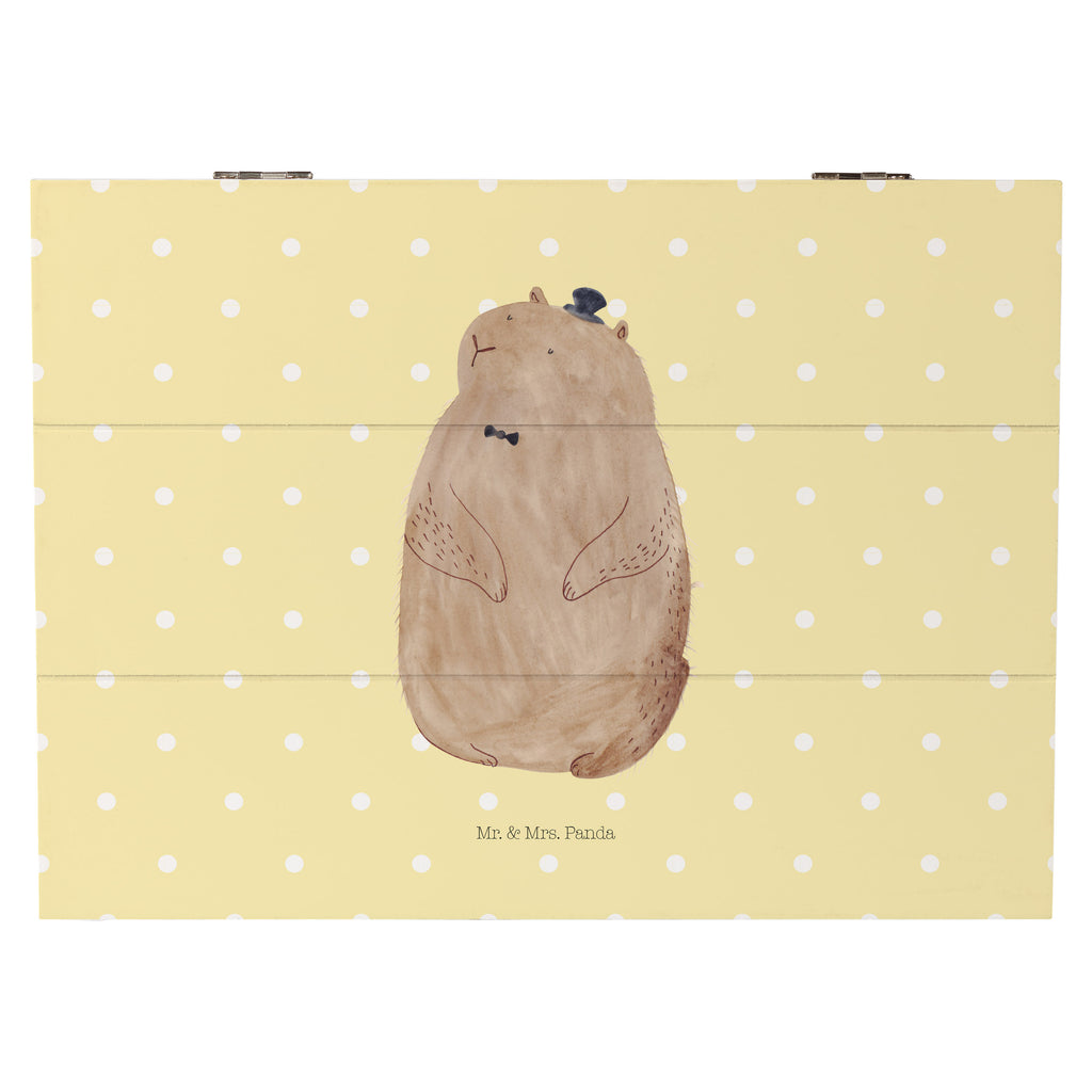 Holzkiste Murmeltier Holzkiste, Kiste, Schatzkiste, Truhe, Schatulle, XXL, Erinnerungsbox, Erinnerungskiste, Dekokiste, Aufbewahrungsbox, Tiermotive, Gute Laune, lustige Sprüche, Tiere, Murmeltier, Knigge, Fröhlichkeit, Freundlichkeit, Respekt, Anstand