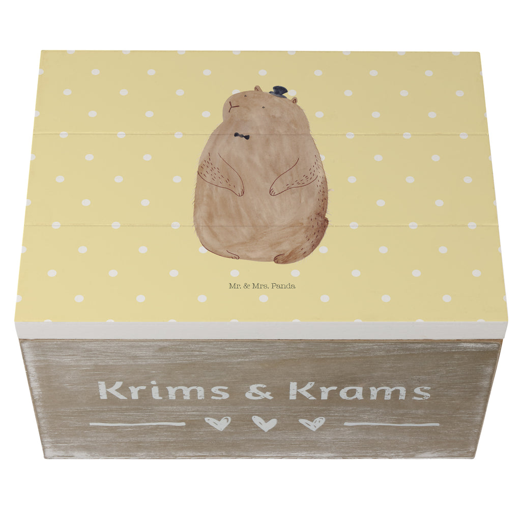 Holzkiste Murmeltier Holzkiste, Kiste, Schatzkiste, Truhe, Schatulle, XXL, Erinnerungsbox, Erinnerungskiste, Dekokiste, Aufbewahrungsbox, Tiermotive, Gute Laune, lustige Sprüche, Tiere, Murmeltier, Knigge, Fröhlichkeit, Freundlichkeit, Respekt, Anstand