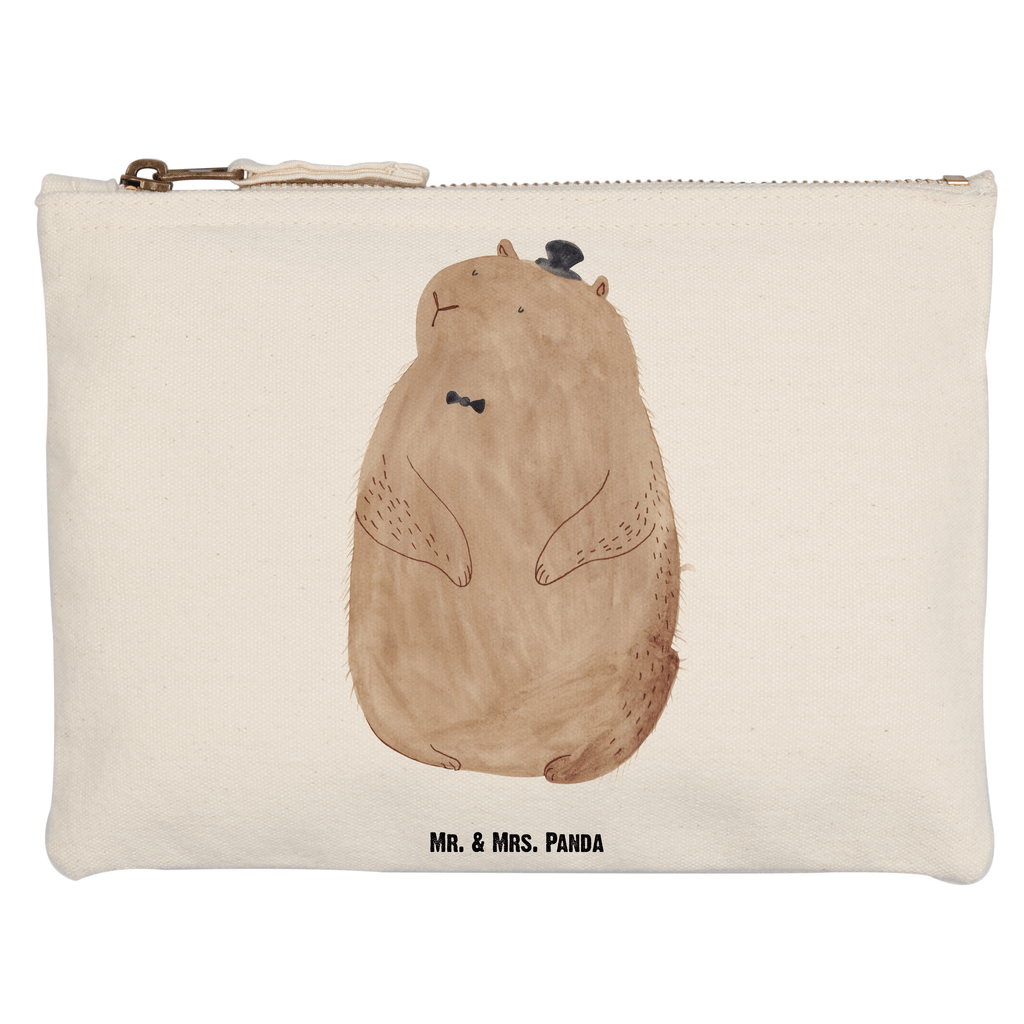 Schminktasche Murmeltier Schminktasche, Kosmetiktasche, Kosmetikbeutel, Stiftemäppchen, Etui, Federmappe, Makeup, XXL, Schminketui, Kosmetiketui, Schlamperetui, Tiermotive, Gute Laune, lustige Sprüche, Tiere, Murmeltier, Knigge, Fröhlichkeit, Freundlichkeit, Respekt, Anstand