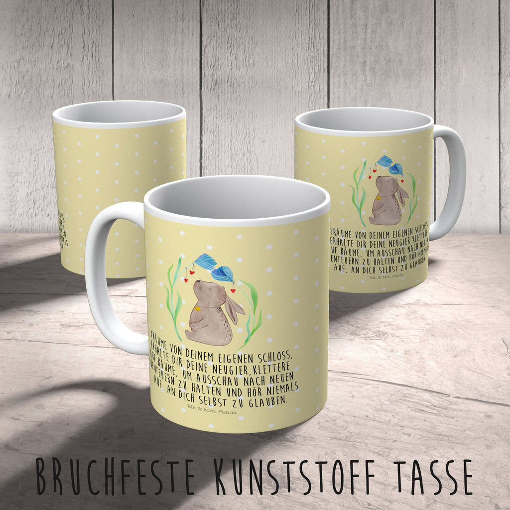Kindertasse Hase Blume Kunststoff Tasse, Kindergarten, Tasse, Trinkbecher, Camping Becher, Kaffeetasse, Kunststoffbecher, Kindergartenbecher, Outdoorgeschirr, Kunststoffgeschirr, Reisebecher, Reisetasse, Kinderbecher, Ostern, Osterhase, Ostergeschenke, Osternest, Osterdeko, Geschenk zu Ostern, Hase, Kaninchen, Kind, Taufe, Taufgeschenk, Geburt, Schwangerschaft, erstes Kind, Kindergeburtstag, Geburtstag, Hoffnung, Träume