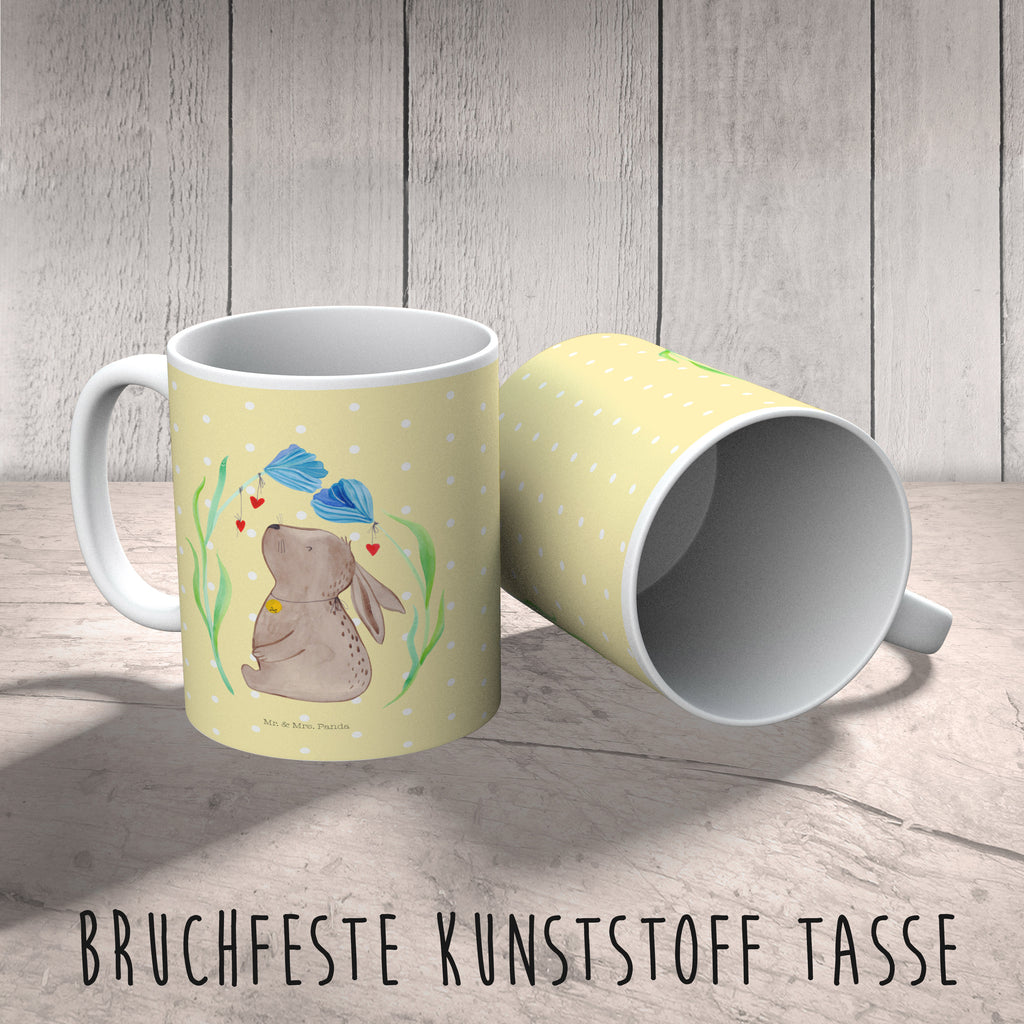 Kindertasse Hase Blume Kunststoff Tasse, Kindergarten, Tasse, Trinkbecher, Camping Becher, Kaffeetasse, Kunststoffbecher, Kindergartenbecher, Outdoorgeschirr, Kunststoffgeschirr, Reisebecher, Reisetasse, Kinderbecher, Ostern, Osterhase, Ostergeschenke, Osternest, Osterdeko, Geschenk zu Ostern, Hase, Kaninchen, Kind, Taufe, Taufgeschenk, Geburt, Schwangerschaft, erstes Kind, Kindergeburtstag, Geburtstag, Hoffnung, Träume